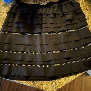 BCBGMaxAzria Black Tiered Mini Skirt